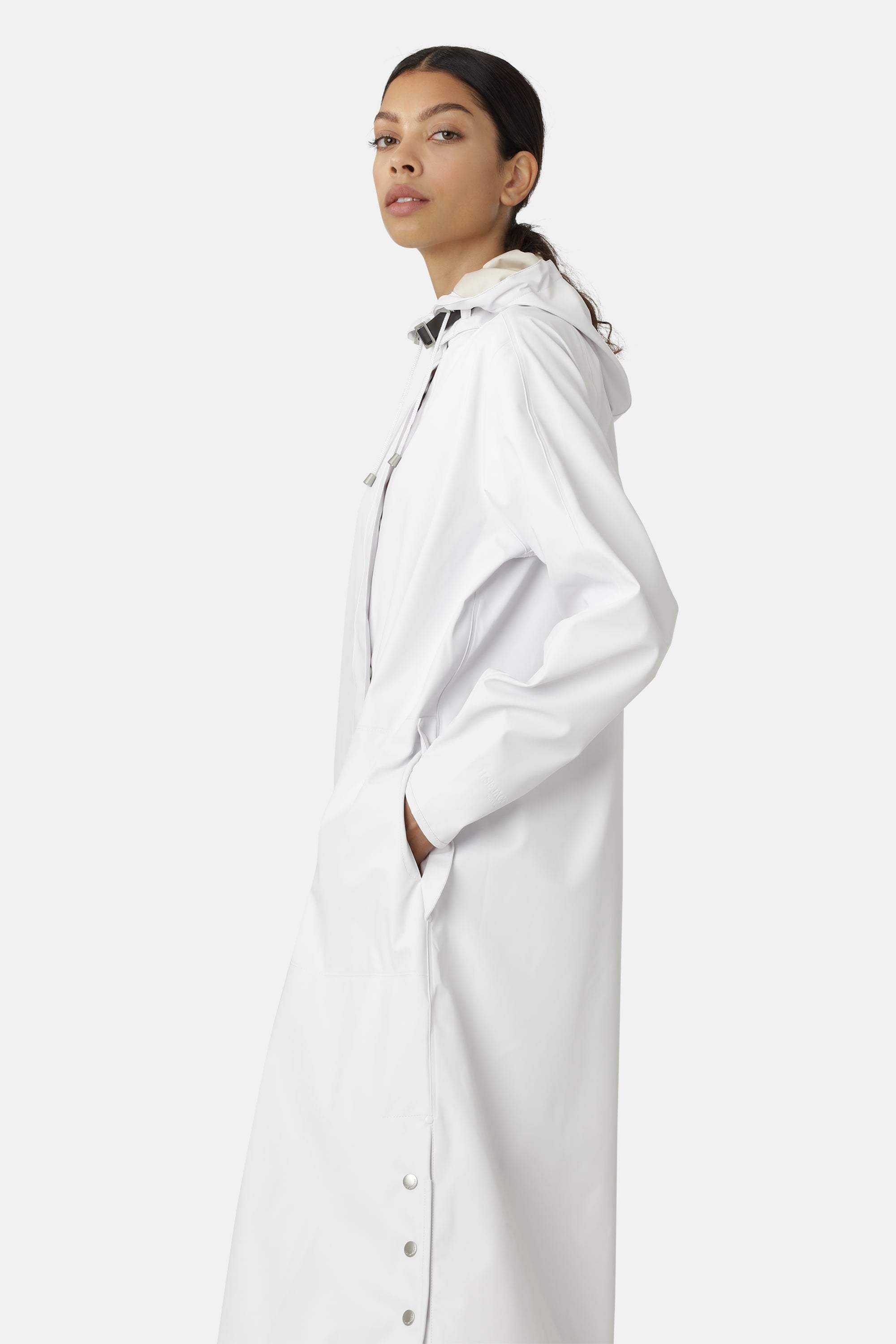 Impermeable Largo Ligero - White